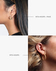 RITA HOOPS - pave - GOLD