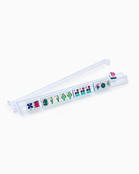 Mahjong Clear Acrylic Rack & Pushers Set