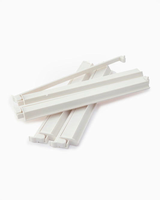 Mahjong White Acrylic Rack & Pushers Set