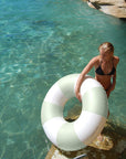 Tube Pool Ring - The Vacay Soft Olive Stripe