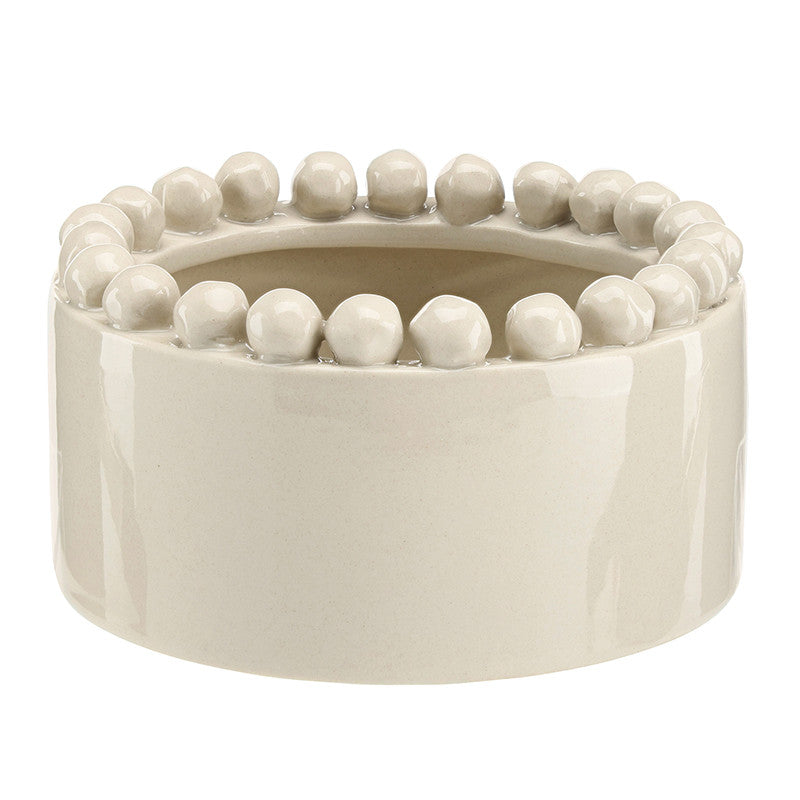 Ceramic Beaded Wine Coaster - Natural