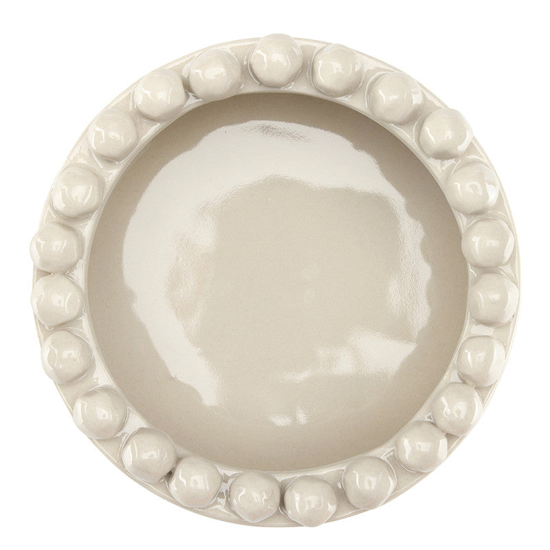 Ceramic Beaded Wine Coaster - Natural