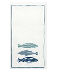 Ceramic Guest Napkin Tray + Napkins - Fish