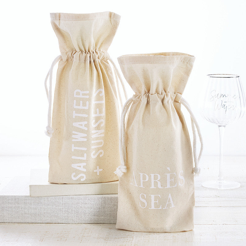 Muslin Wine Bag - Summer Water