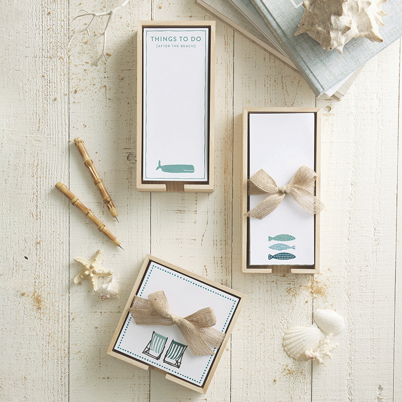 Square Notepaper with Acrylic Tray - Beach Chairs – Modern Pine Studio