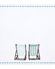 Square Notepaper with Acrylic Tray - Beach Chairs