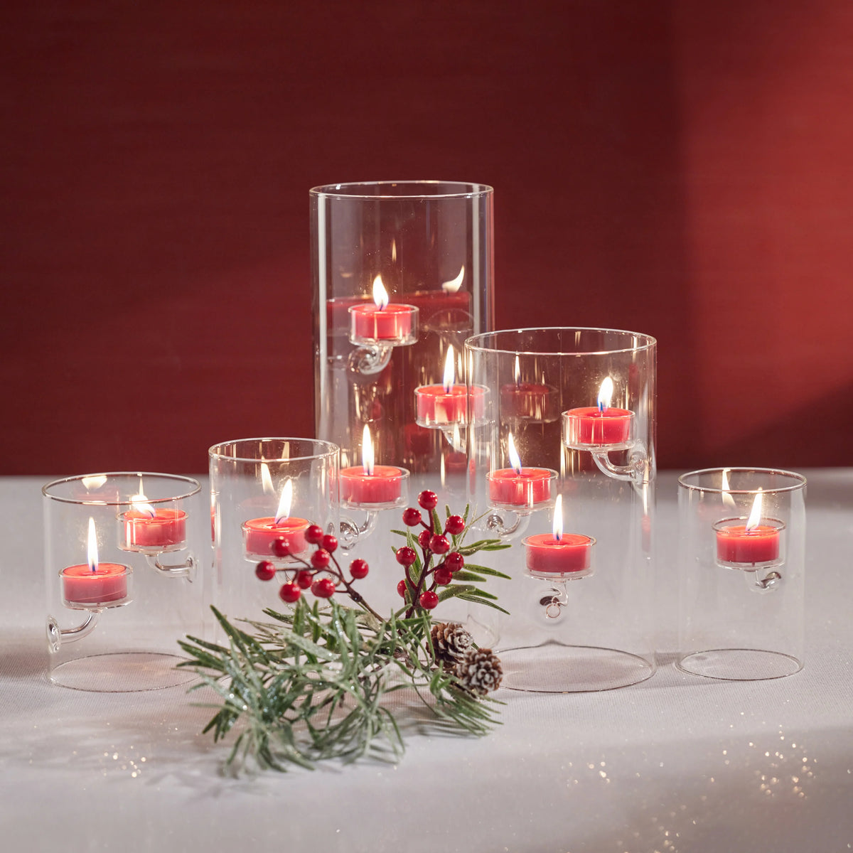 Suspended Glass Tealight Holder / Hurricane - Small