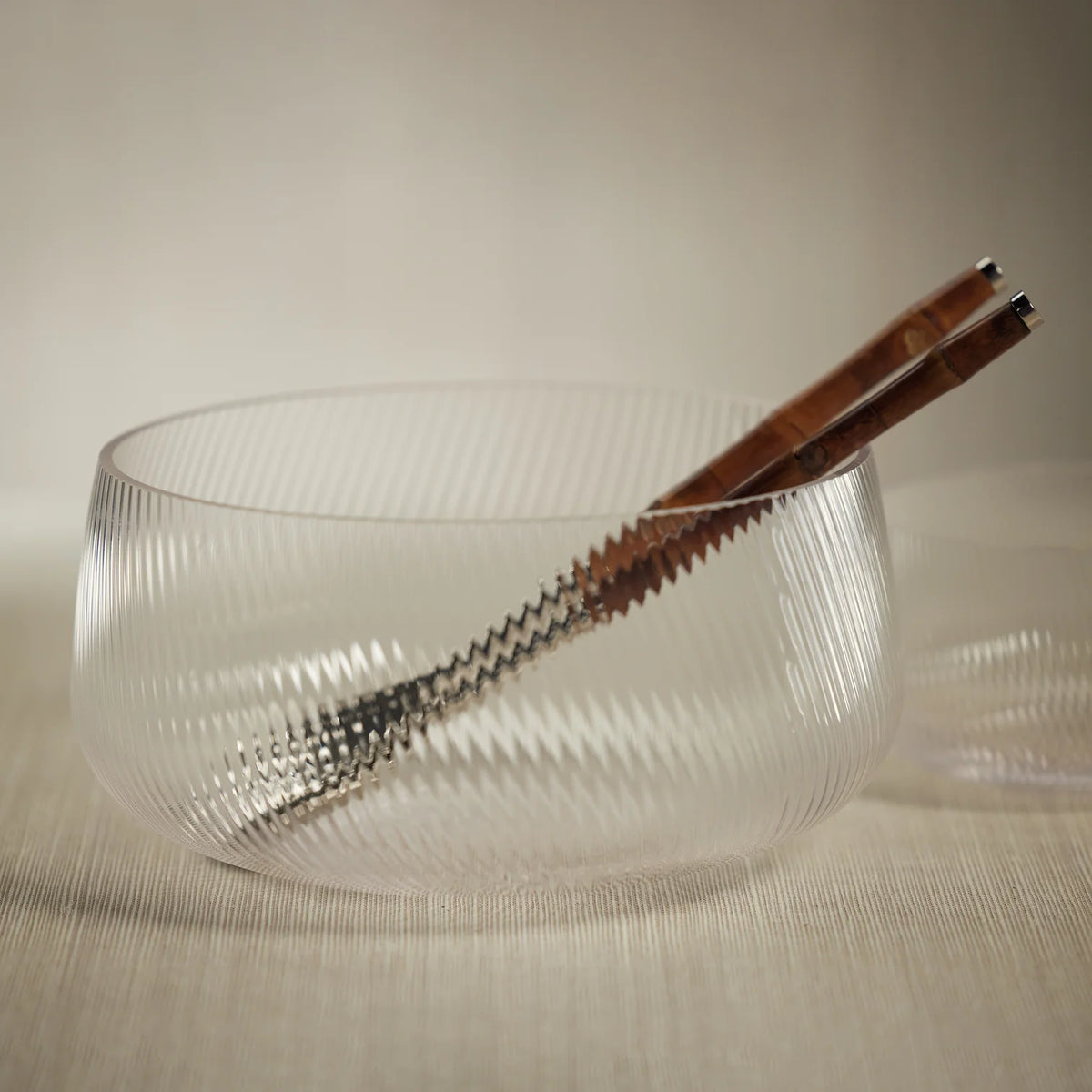 The Connaught Rippled Glass Bowl 10.75"