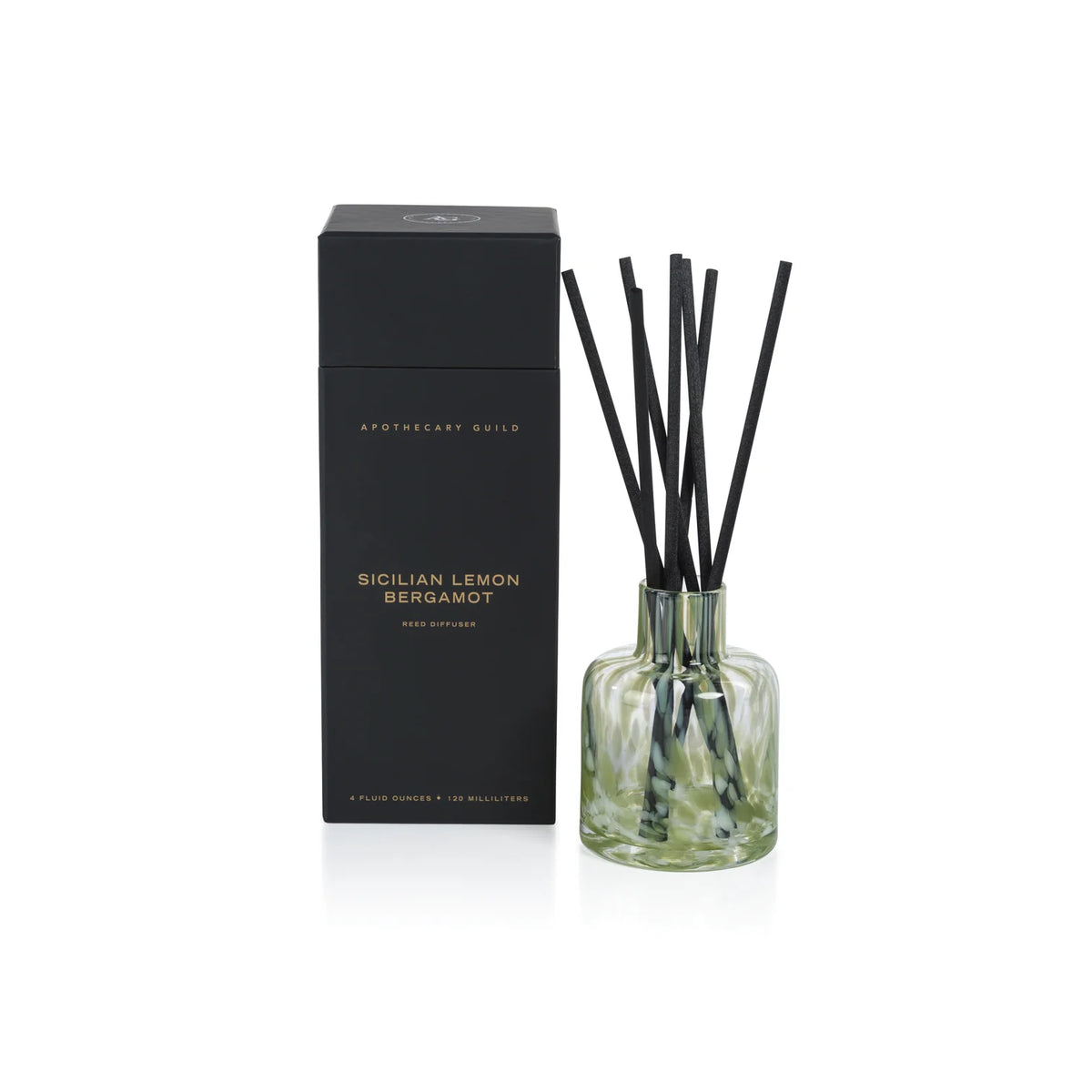 Apothecary Guild Opal Glass Reed Diffuser - Sicilian Lemon Bergamot