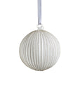 Shimmering Charm Glass Ornament - Silver - 4.75"