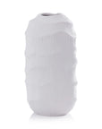 Textured Matte White Porcelain Vase - Tall