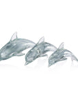 Marinella Decorative Glass Dolphin - Gray - 6 in