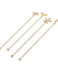 Marine Life Drink Stirrer - Gold- Starfish