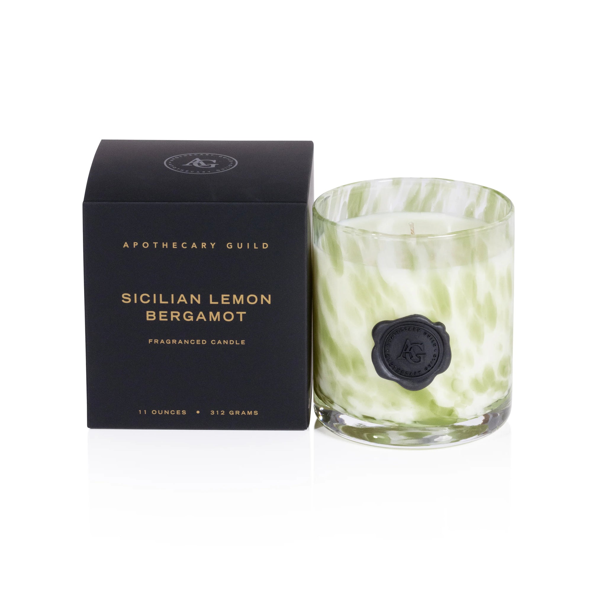 Apothecary Guild Opal Glass Small Candle Jar - Sicilian Lemon Bergamot