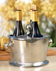 Alloy Three Bottle Wine Holder - Nickel