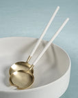 Villefranche Server Set - Gold with White Enamel