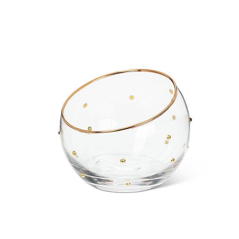 Medium Angled Bowl with Dots