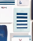 Navy Stripes Thank You Boxed Card Set