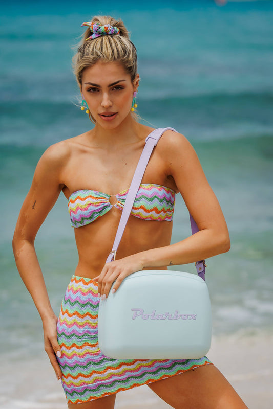 Polarbox Cooler Bag Summer Sky Blue-Lilac