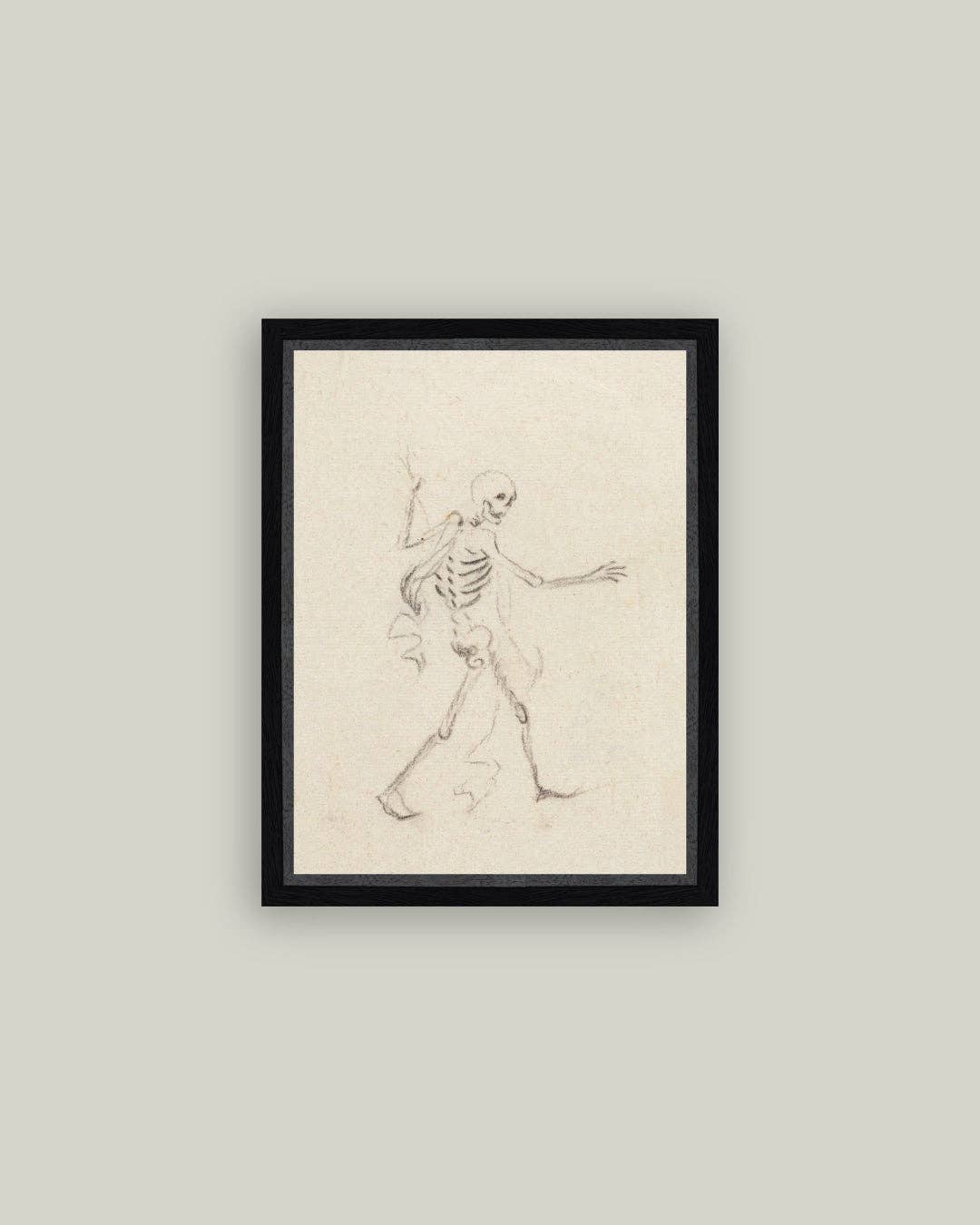 Walking in a Dead Man's Bones Framed Antique Art