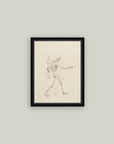 Walking in a Dead Man's Bones Framed Antique Art