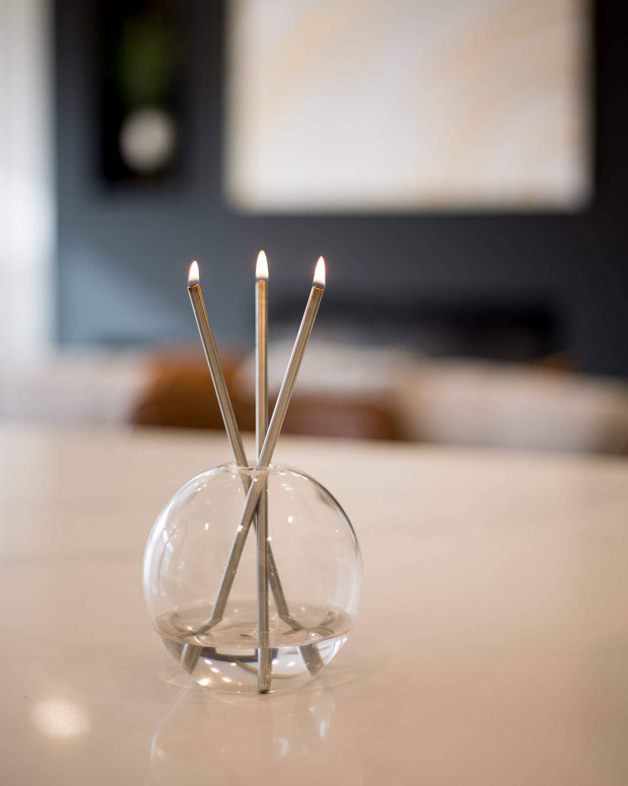 Silver Everlasting Candle – Reusable Steel Candles