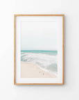 Neutral Summer Photo. Blue Ocean Waves, Sandy Beach