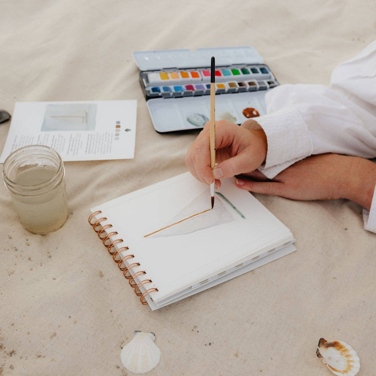 Coastal watercolor workbook