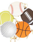 Pickleball Keychain Bag Charm - Sports Coin Purse Zipper