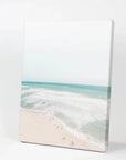 Neutral Summer Photo. Blue Ocean Waves, Sandy Beach