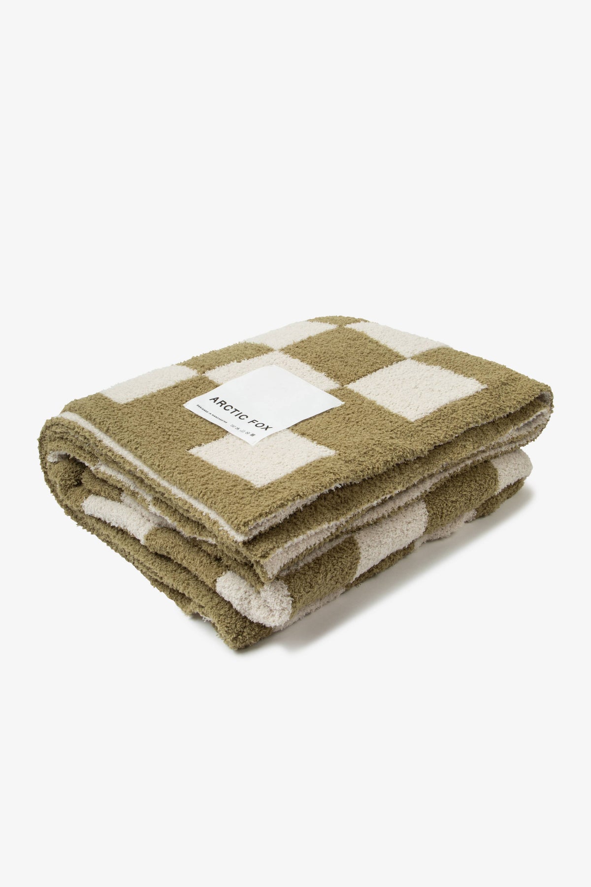 The Teddy Throw - 100% Recycled - Khaki Check - FW25