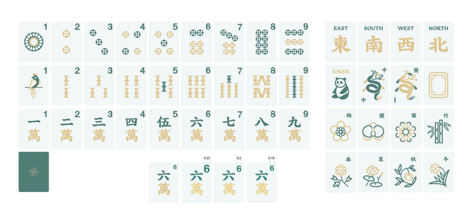 Tradewind Mahjong Tiles – Mint &amp; Sea | Premium 160-Piece Mahjong Set: PRE-ORDER ONLY