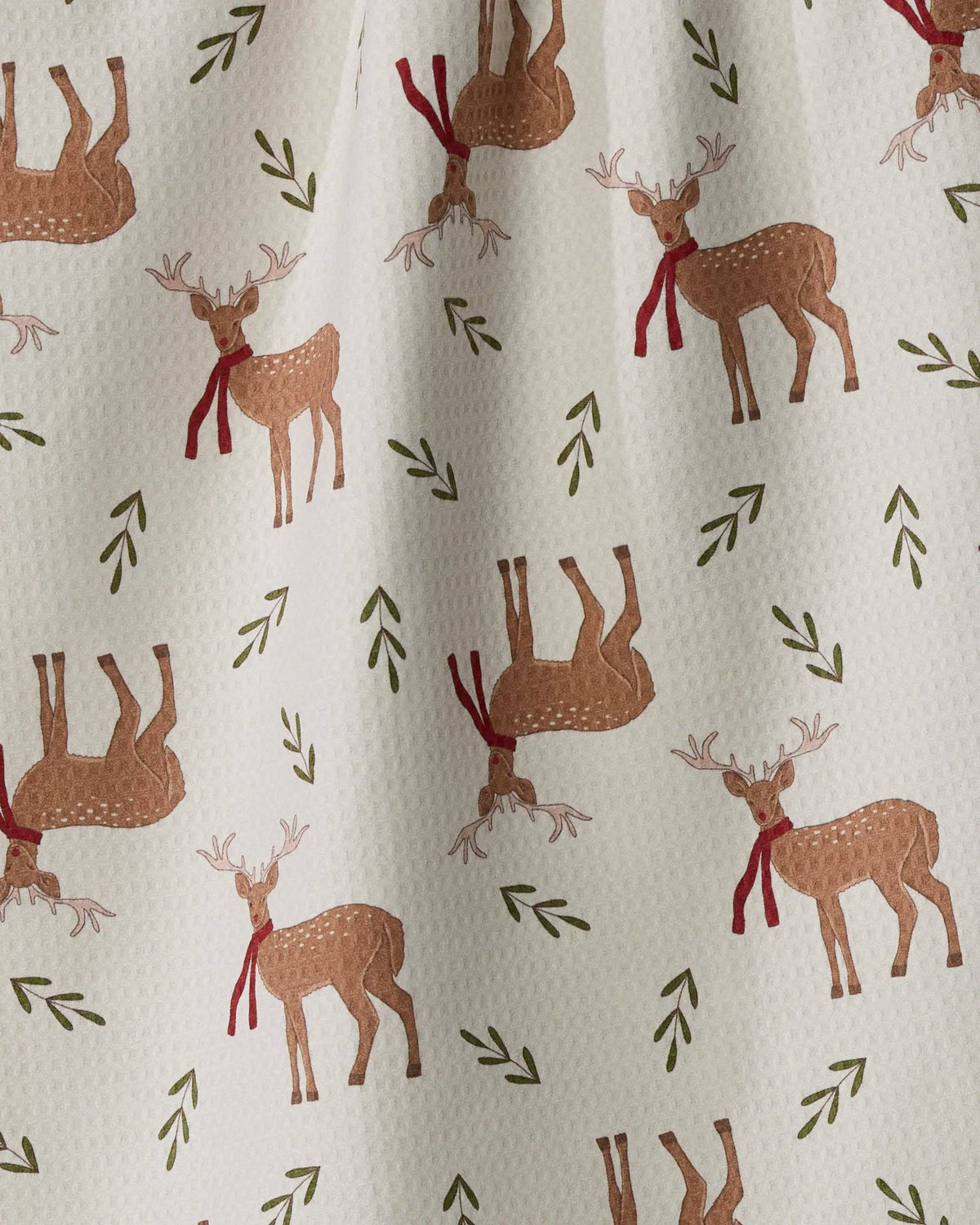 Winter Reindeer - Geometry LUXE Double-Sided Kitchen Tea Towel - Holiday 2026