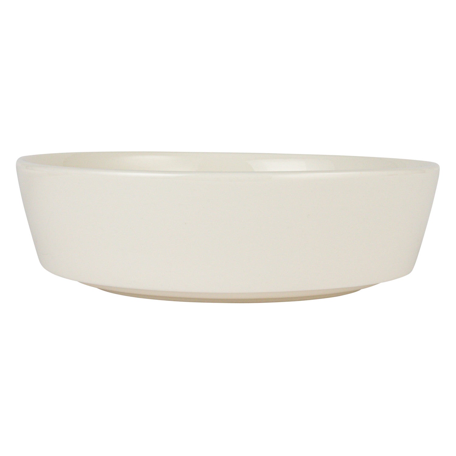 Stoneware Serving Dish with Acacia Wood Pedestal