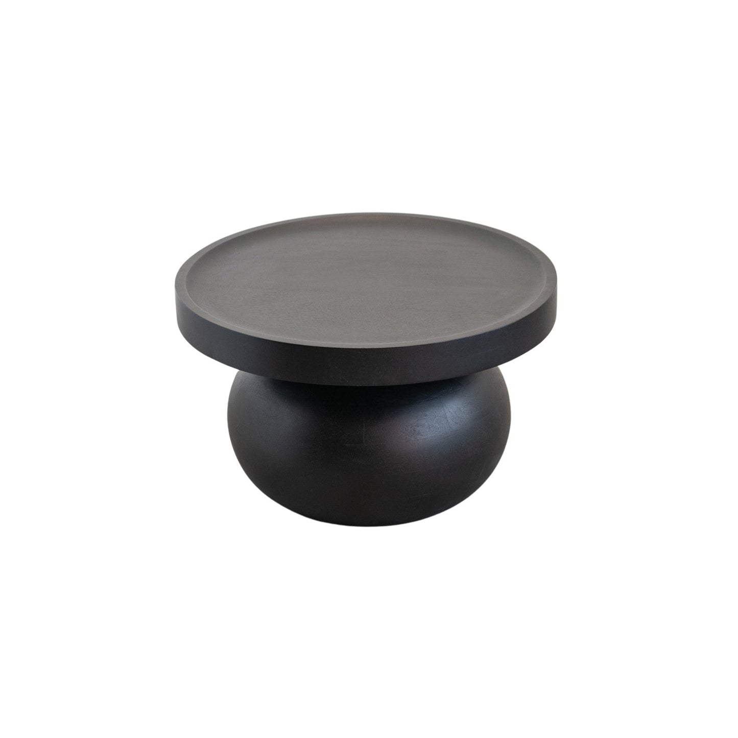 Mango Wood Coffee Table with Ball Base, Black, KD