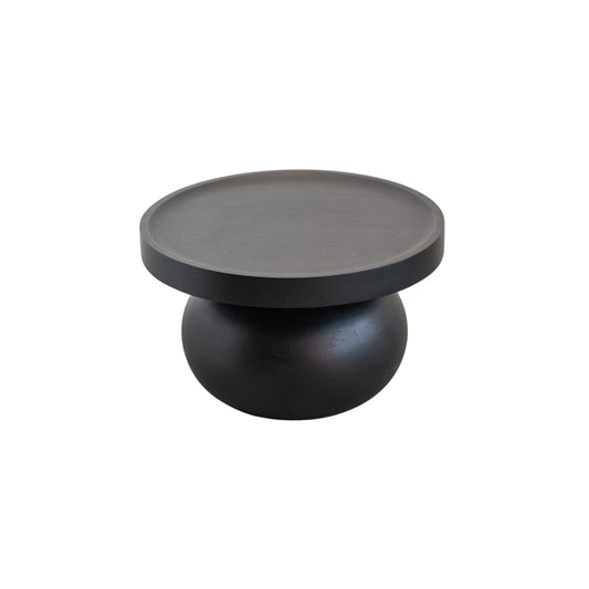 Mango Wood Coffee Table with Ball Base, Black, KD