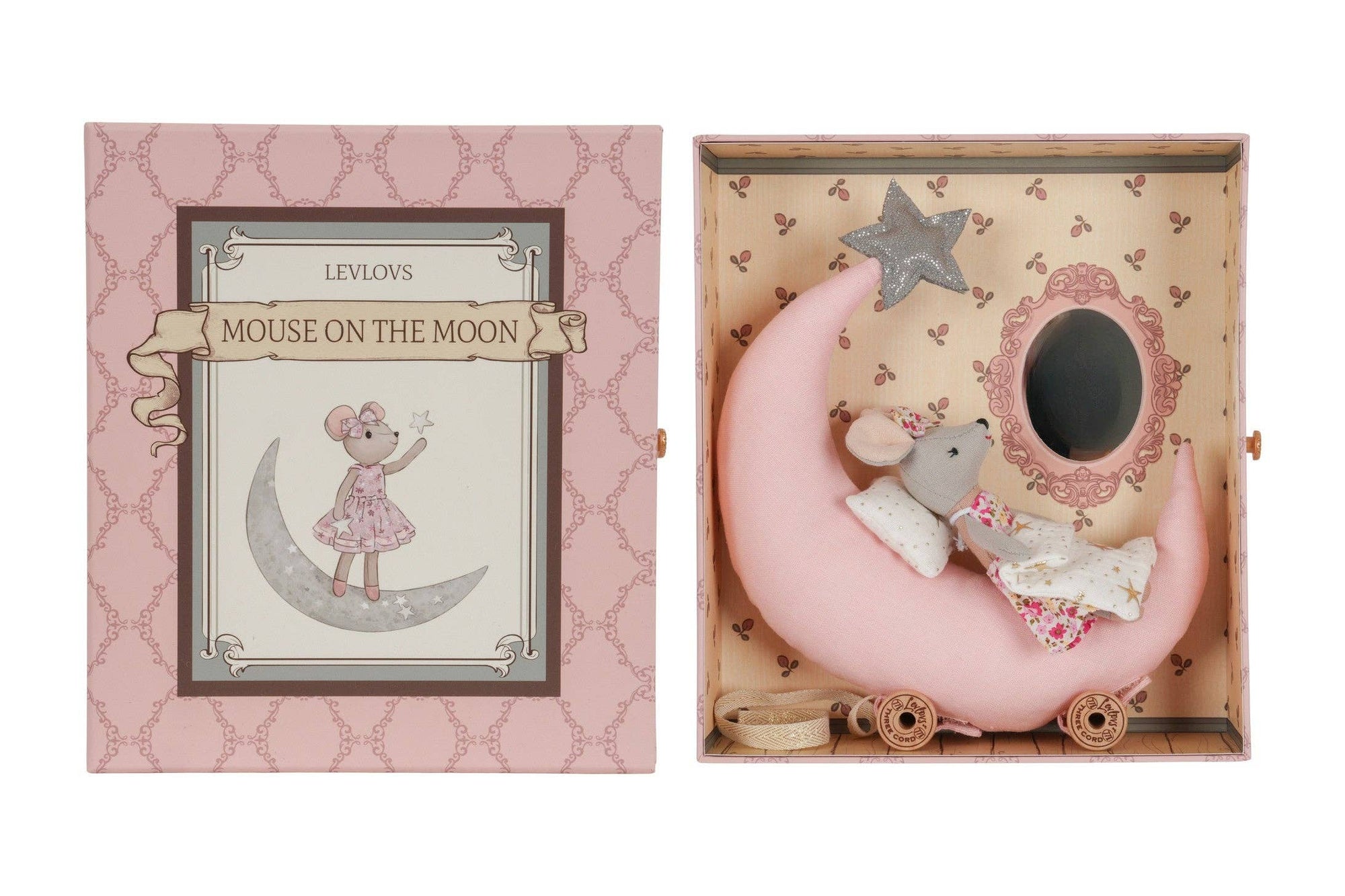 Sweet Dreams Mouse on Moon Plush | Keepsake Nursery Gift &amp; Children's Toy