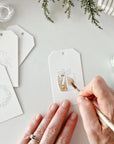 Classic christmas paintable gift tags