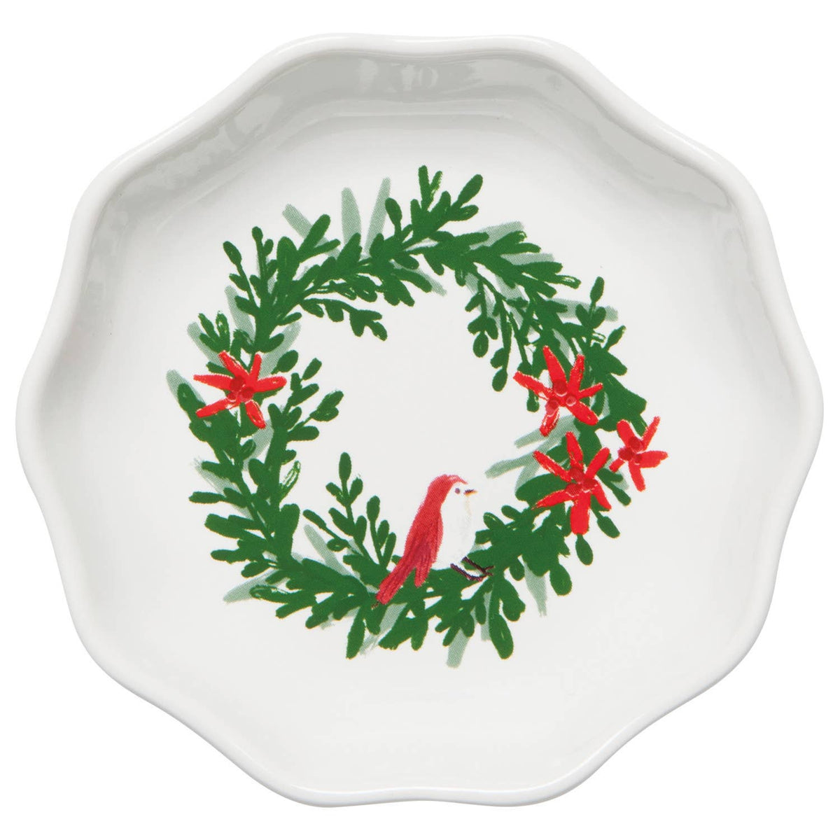 Wreaths Shaped Christmas Pinch Bowl