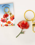 Poppy Flower Keychain & Bag charm | Memorial Day