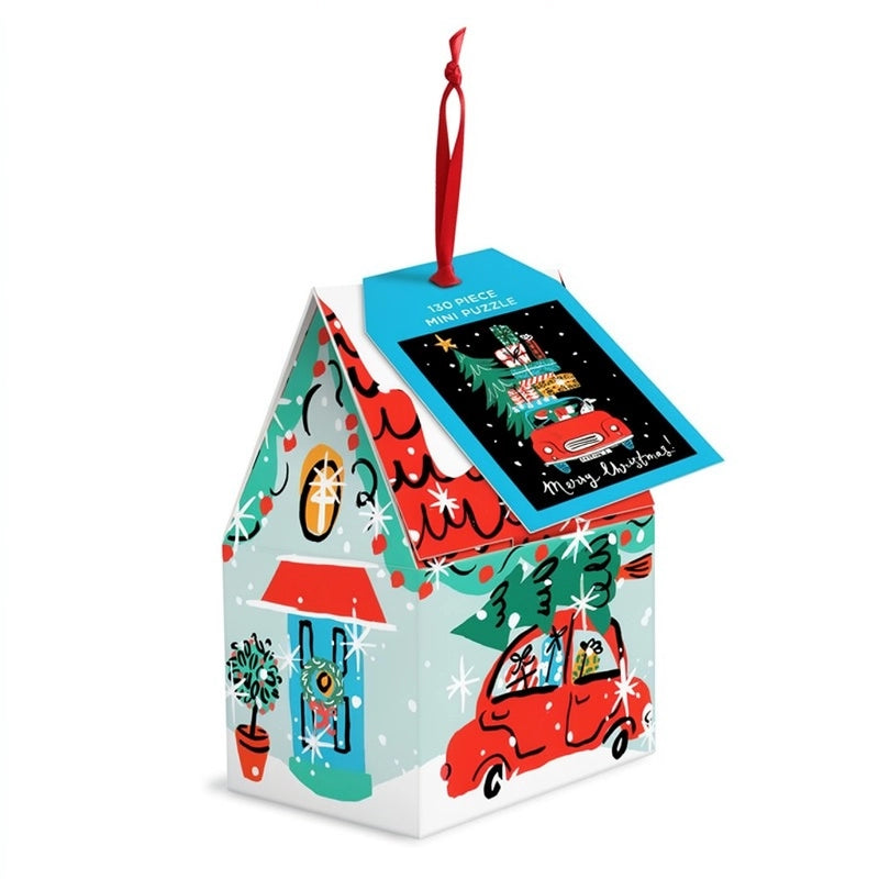 Puzzle Ornament Christmas Car