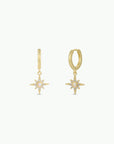 Celestial - Starburst Mini Hoop - Gold Earrings