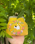 Cat Embroidered Coin Purse