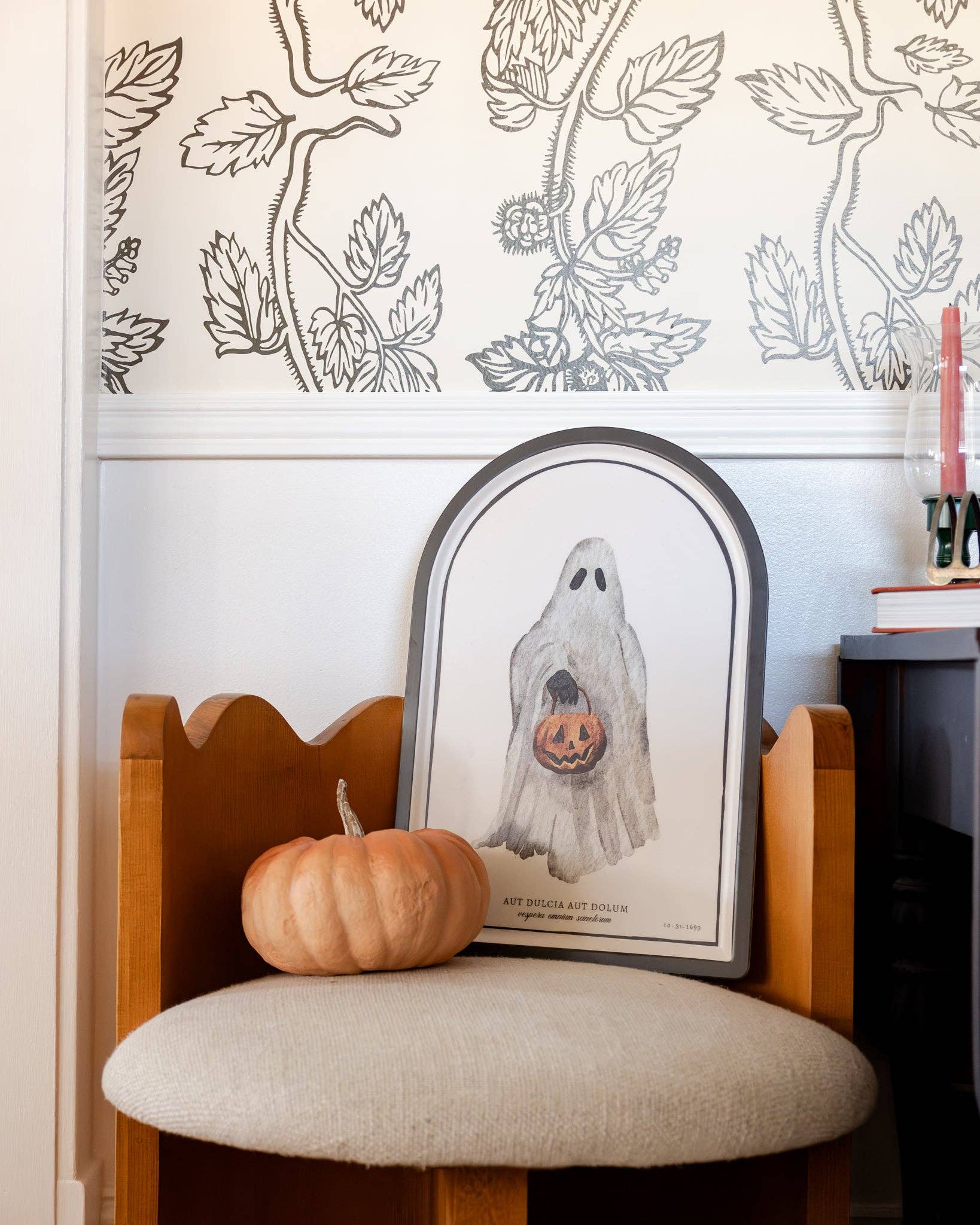 Ghost Arched Bamboo Tray | Halloween Serving &amp;amp; Party Decor