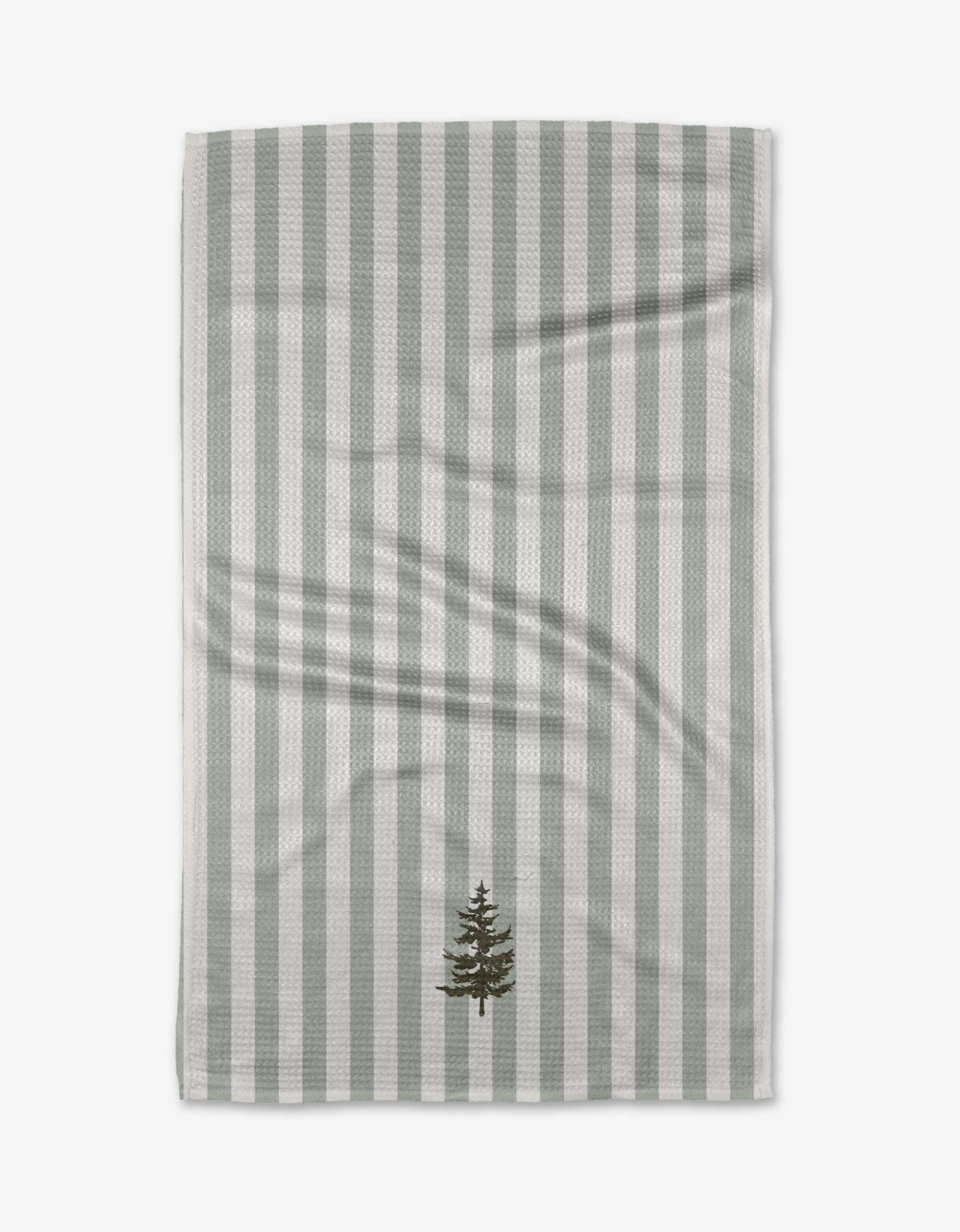 Balsam Kitchen Tea Towel made from recycled materials hanging in kitchen