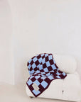 The Teddy Throw - 100% Recycled - Blue Check - FW25