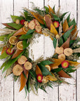 Harvest Fruit & Eucalyptus Natural Dried Wreath – 18"