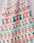 Counting Christmas Geometry Tea Towel -