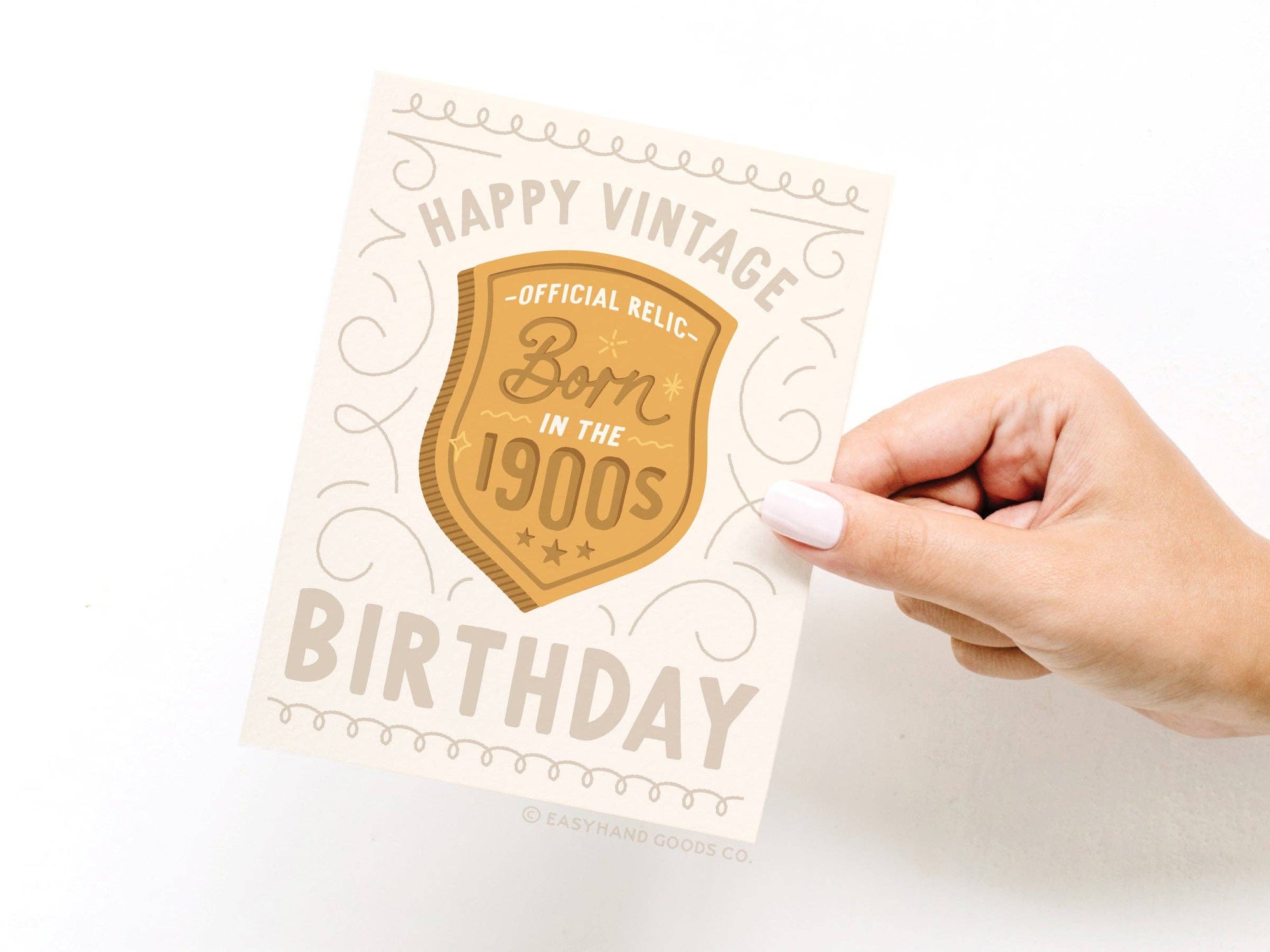 Born in the 1900s Vintage Birthday Greeting Card