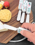 4-Piece Mahjong Bamboo Charm Resin Cheese Spreader
